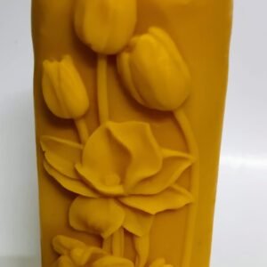 Jasmine Fragrance Tulip Piller candle (Soya Wax)
