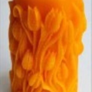 Lotus Pillar Candle | Orange | Orange Fragrance | Soya Wax