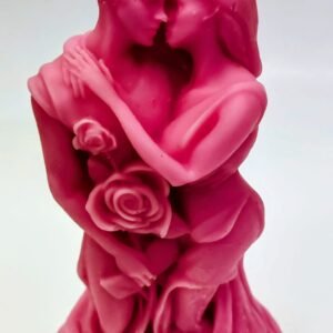 Rose Scented Couple Piller candle (Soya Wax)