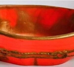 Designer Floating Flower Pot | Boat Shaped | Red