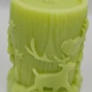 Christmas Pillar Candle | Yellow | Pineapple Fragrance | Soya Wax