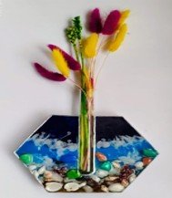 DECORATIVE TEST TUBE FLOWER VASE
