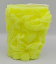 MIXED FLOWERS PILLER CANDLE