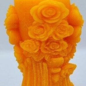 Rose Pillar Candle | Orange | Orange Fragrance | Soya Wax