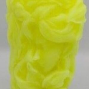 Mixed Flowers Pillar Candle | Yellow | Mogra Fragrance | Soya Wax